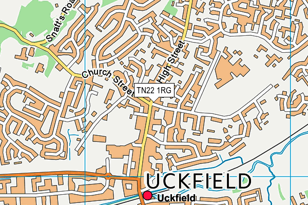 TN22 1RG map - OS VectorMap District (Ordnance Survey)