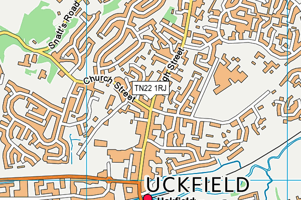 TN22 1RJ map - OS VectorMap District (Ordnance Survey)