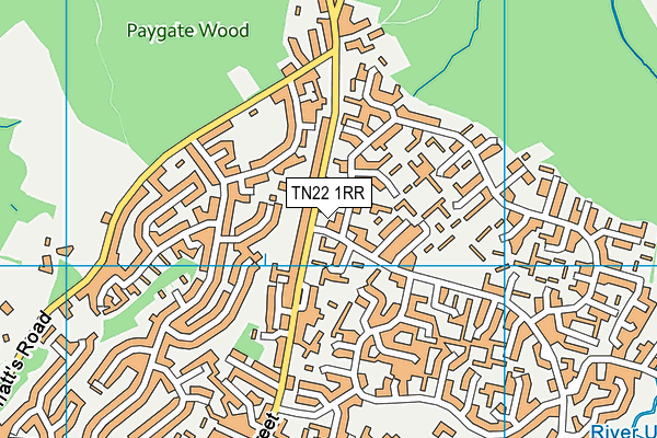 TN22 1RR map - OS VectorMap District (Ordnance Survey)