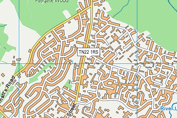 TN22 1RS map - OS VectorMap District (Ordnance Survey)