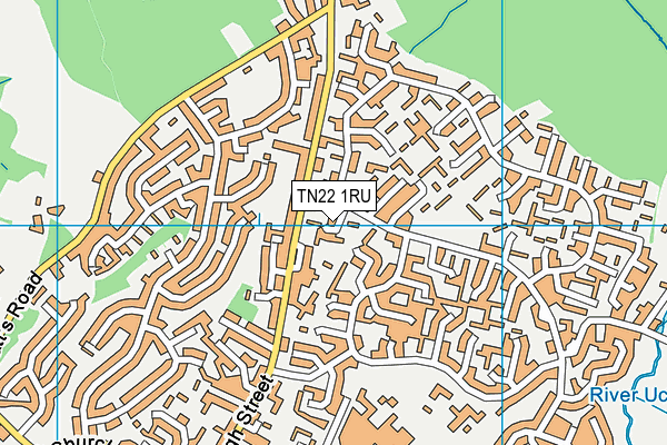 TN22 1RU map - OS VectorMap District (Ordnance Survey)