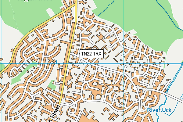 TN22 1RX map - OS VectorMap District (Ordnance Survey)