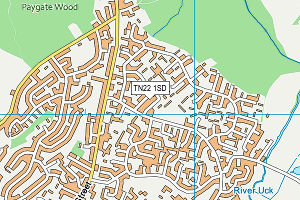 TN22 1SD map - OS VectorMap District (Ordnance Survey)