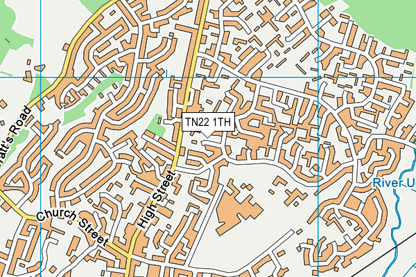 TN22 1TH map - OS VectorMap District (Ordnance Survey)