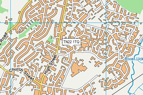 TN22 1TQ map - OS VectorMap District (Ordnance Survey)