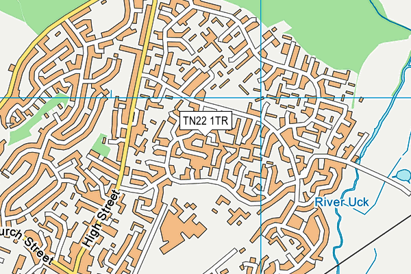 TN22 1TR map - OS VectorMap District (Ordnance Survey)