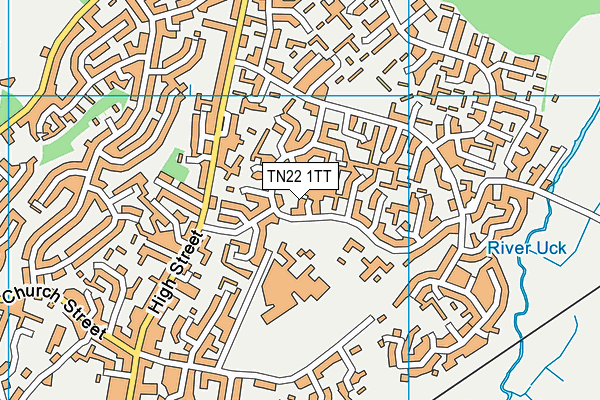 TN22 1TT map - OS VectorMap District (Ordnance Survey)