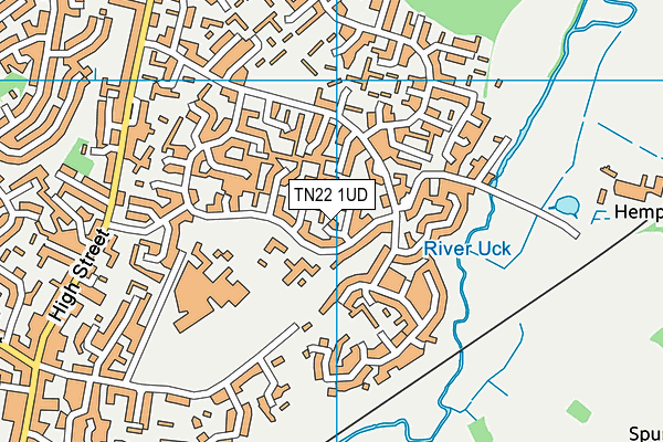 TN22 1UD map - OS VectorMap District (Ordnance Survey)