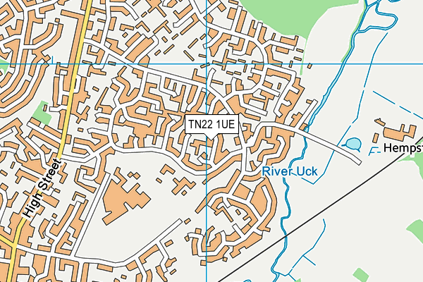 TN22 1UE map - OS VectorMap District (Ordnance Survey)