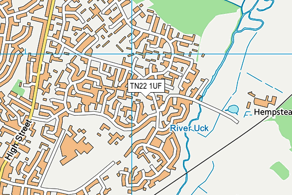 TN22 1UF map - OS VectorMap District (Ordnance Survey)