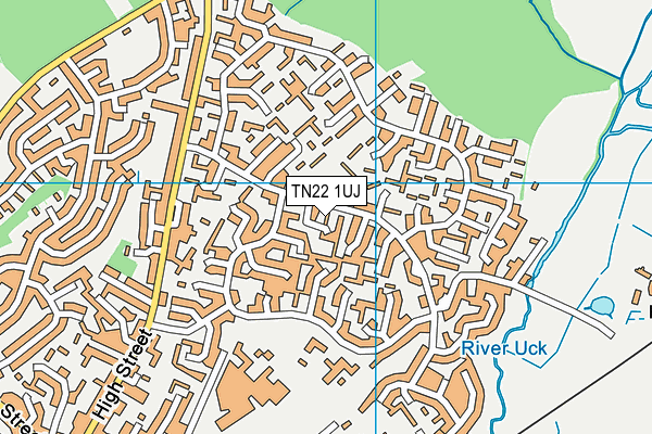 TN22 1UJ map - OS VectorMap District (Ordnance Survey)