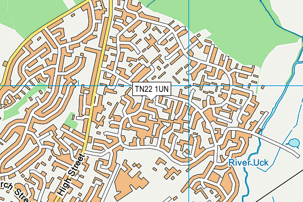 TN22 1UN map - OS VectorMap District (Ordnance Survey)