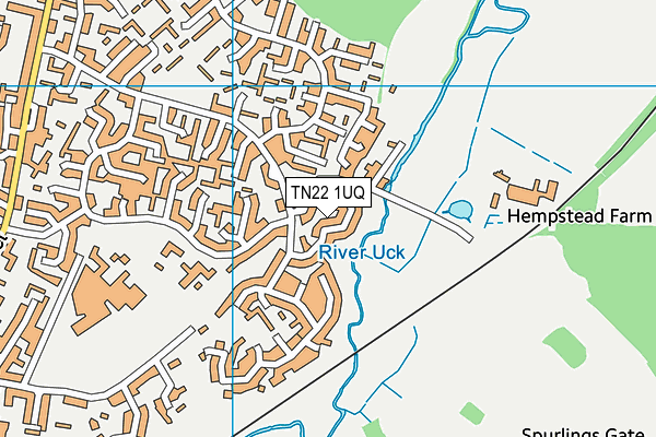 TN22 1UQ map - OS VectorMap District (Ordnance Survey)