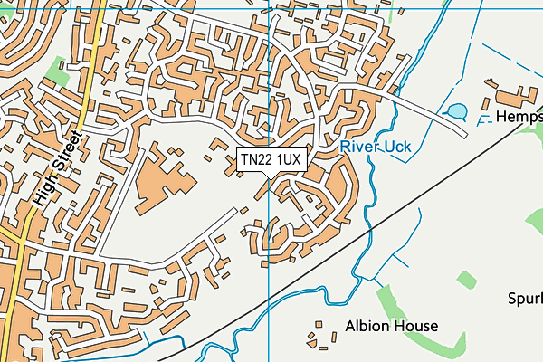 TN22 1UX map - OS VectorMap District (Ordnance Survey)