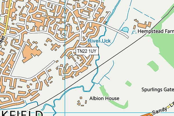 TN22 1UY map - OS VectorMap District (Ordnance Survey)