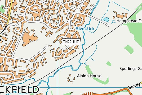 TN22 1UZ map - OS VectorMap District (Ordnance Survey)