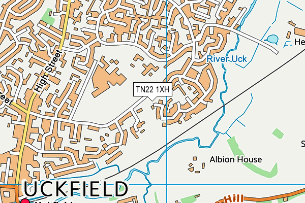 TN22 1XH map - OS VectorMap District (Ordnance Survey)