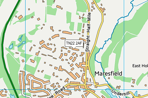 TN22 2AF map - OS VectorMap District (Ordnance Survey)