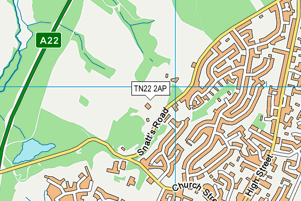 TN22 2AP map - OS VectorMap District (Ordnance Survey)