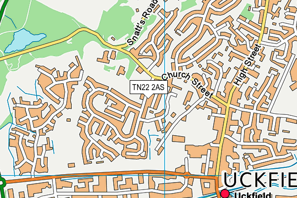 TN22 2AS map - OS VectorMap District (Ordnance Survey)
