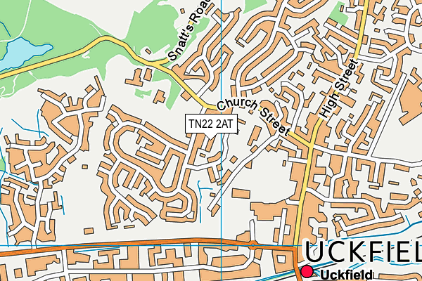 TN22 2AT map - OS VectorMap District (Ordnance Survey)