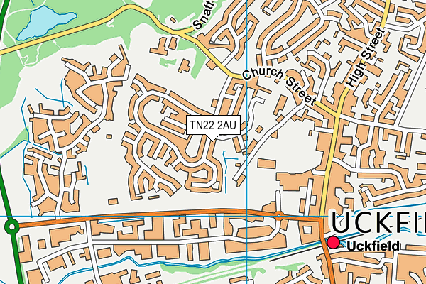 TN22 2AU map - OS VectorMap District (Ordnance Survey)