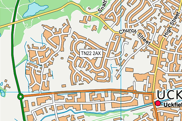 TN22 2AX map - OS VectorMap District (Ordnance Survey)