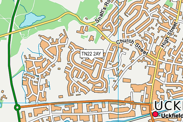 TN22 2AY map - OS VectorMap District (Ordnance Survey)