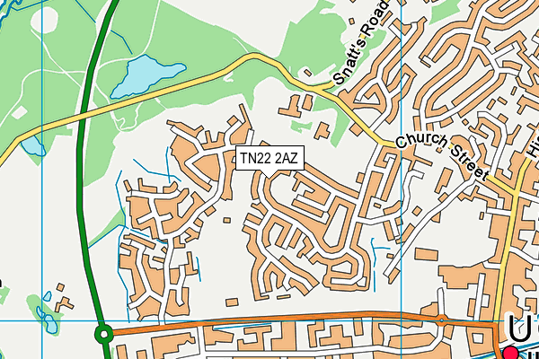TN22 2AZ map - OS VectorMap District (Ordnance Survey)