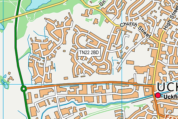 TN22 2BD map - OS VectorMap District (Ordnance Survey)