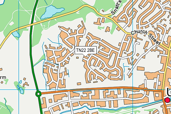 TN22 2BE map - OS VectorMap District (Ordnance Survey)