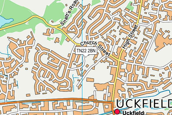 TN22 2BN map - OS VectorMap District (Ordnance Survey)
