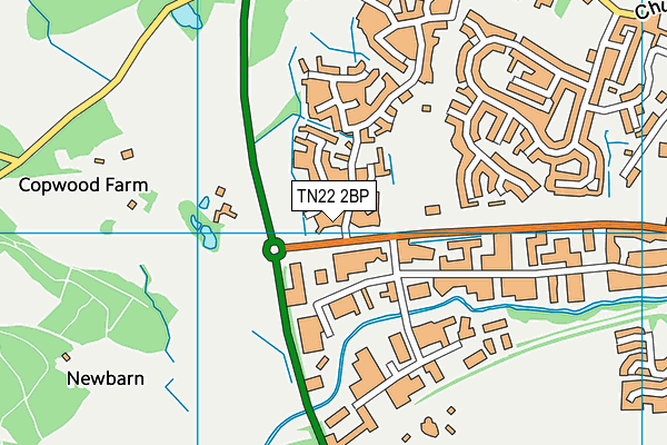 TN22 2BP map - OS VectorMap District (Ordnance Survey)