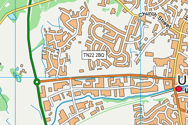 TN22 2BQ map - OS VectorMap District (Ordnance Survey)