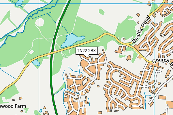 TN22 2BX map - OS VectorMap District (Ordnance Survey)