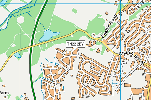 TN22 2BY map - OS VectorMap District (Ordnance Survey)