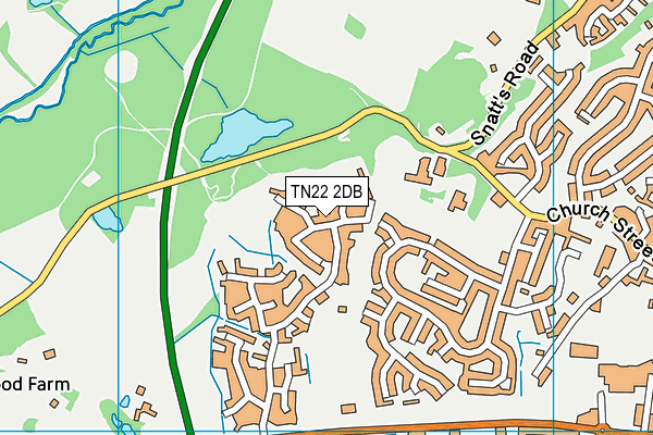 TN22 2DB map - OS VectorMap District (Ordnance Survey)