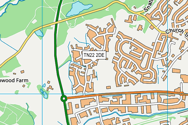West Park (Uckfield) map (TN22 2DE) - OS VectorMap District (Ordnance Survey)