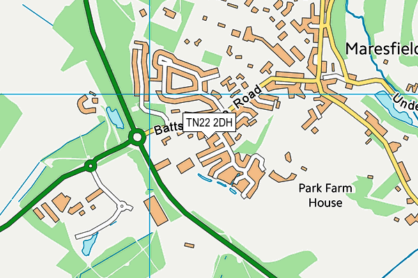 TN22 2DH map - OS VectorMap District (Ordnance Survey)