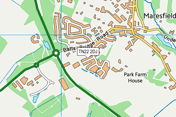 TN22 2DJ map - OS VectorMap District (Ordnance Survey)