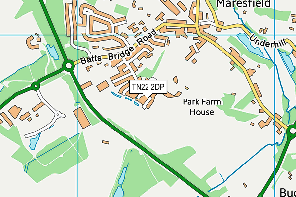 TN22 2DP map - OS VectorMap District (Ordnance Survey)