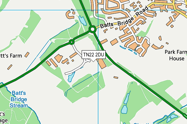 TN22 2DU map - OS VectorMap District (Ordnance Survey)