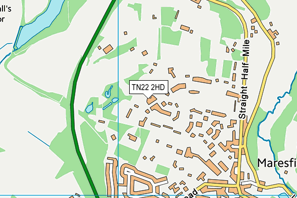 TN22 2HD map - OS VectorMap District (Ordnance Survey)
