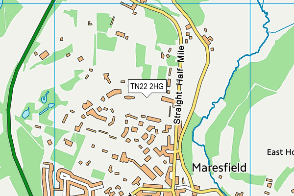 TN22 2HG map - OS VectorMap District (Ordnance Survey)