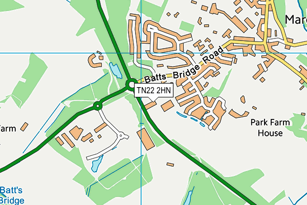 Wealden Bowls Centre map (TN22 2HN) - OS VectorMap District (Ordnance Survey)