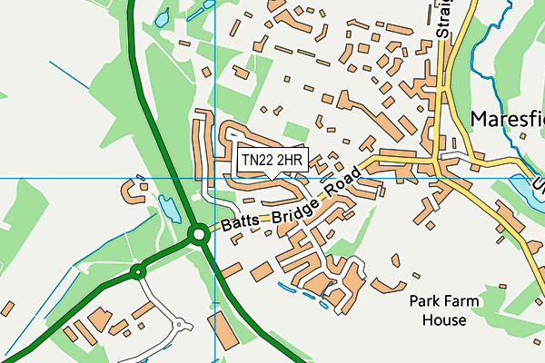 TN22 2HR map - OS VectorMap District (Ordnance Survey)