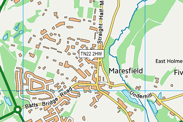 TN22 2HW map - OS VectorMap District (Ordnance Survey)