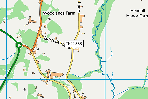 TN22 3BB map - OS VectorMap District (Ordnance Survey)