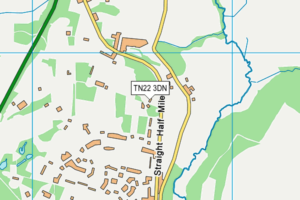 TN22 3DN map - OS VectorMap District (Ordnance Survey)