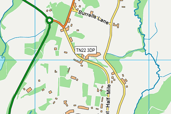 TN22 3DP map - OS VectorMap District (Ordnance Survey)